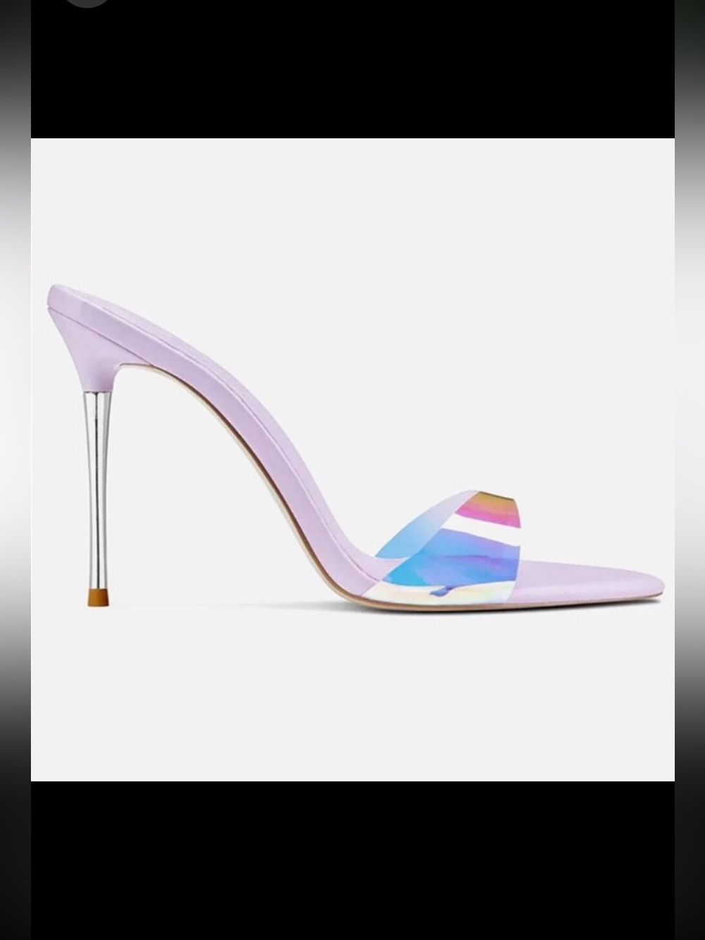 FEMME LA Azucar Slipper in Lavender Stiletto Heels New In Box with Duster